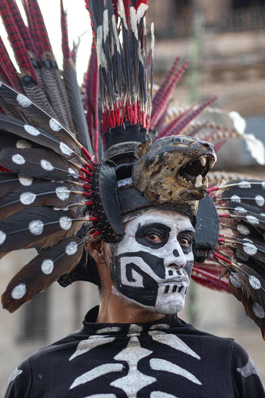 man in traditional native mexican clothing
