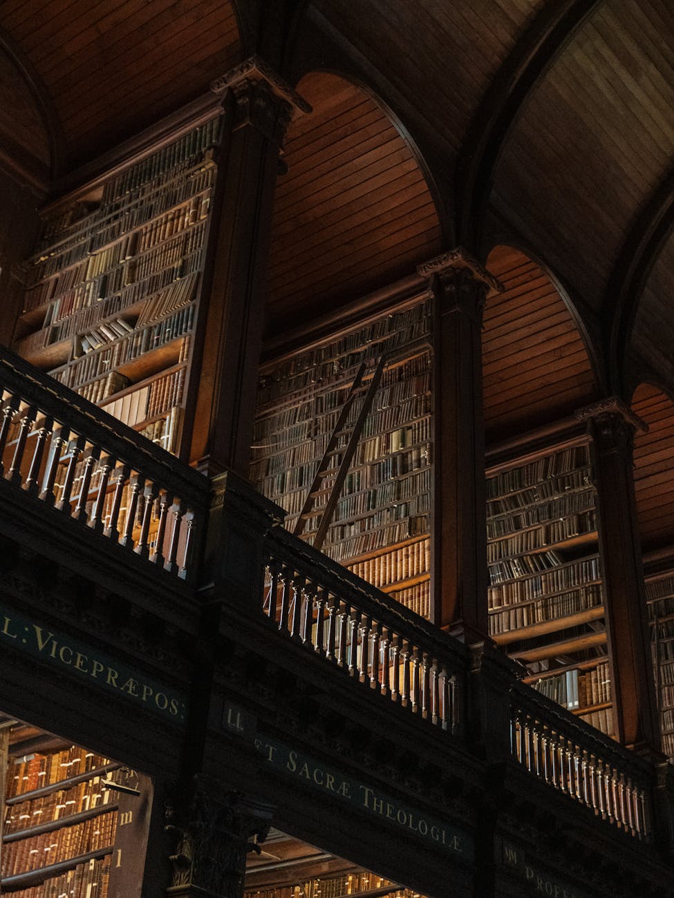 trinity college dublin library interior view