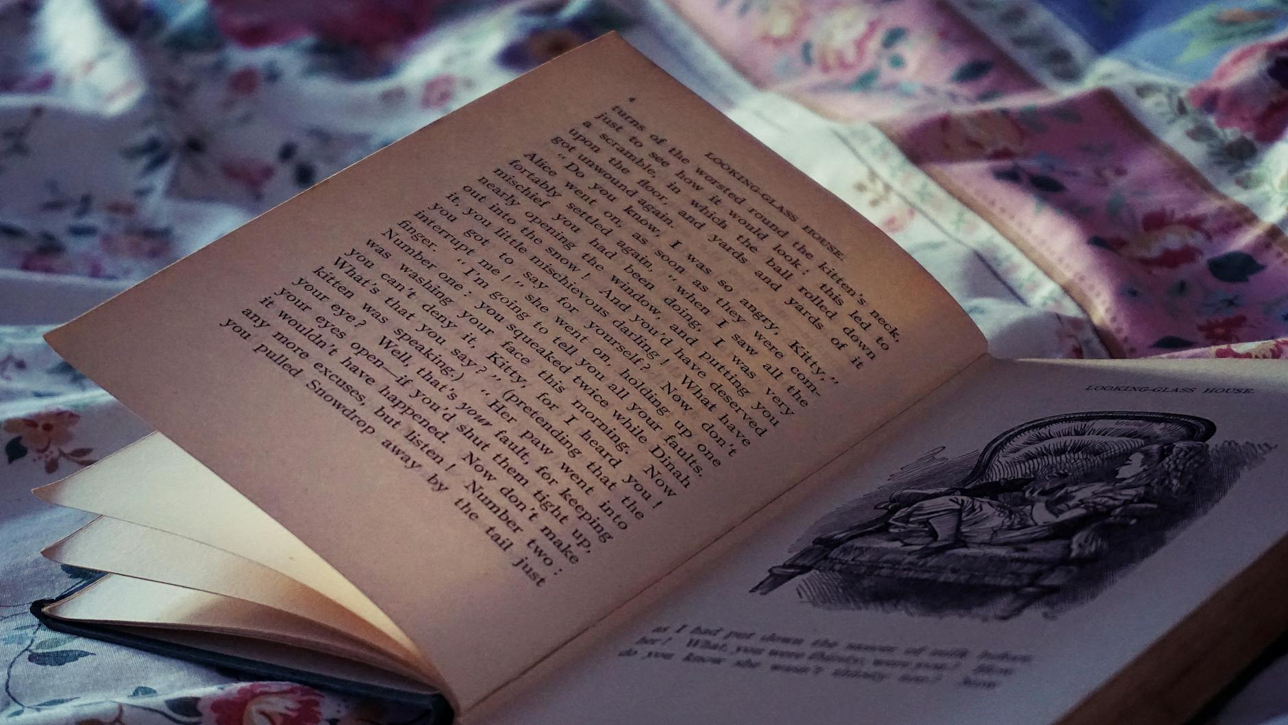 opened white book