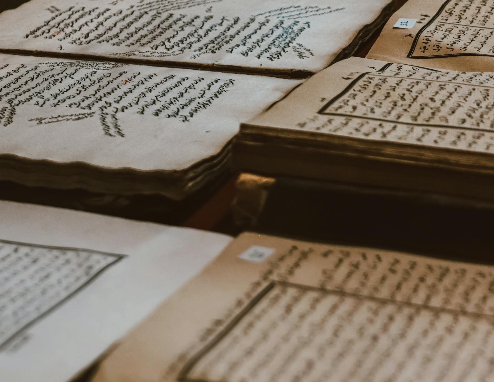 ancient manuscripts with arabic script historical archives