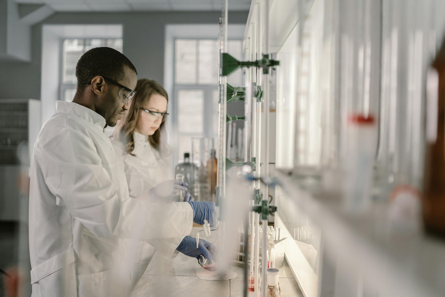 scientists experimenting inside the laboratory
