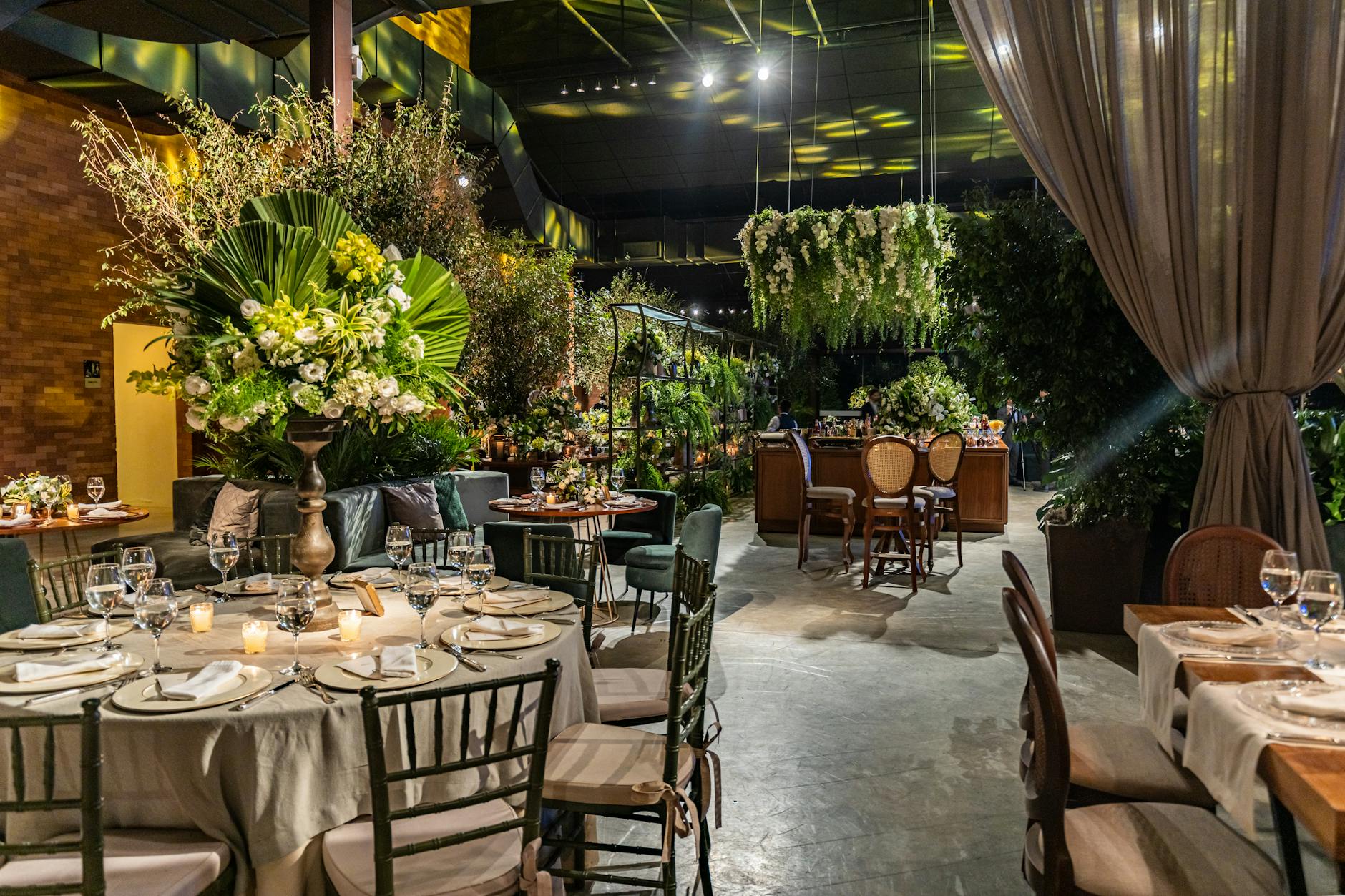 elegant table settings in a modern restaurant