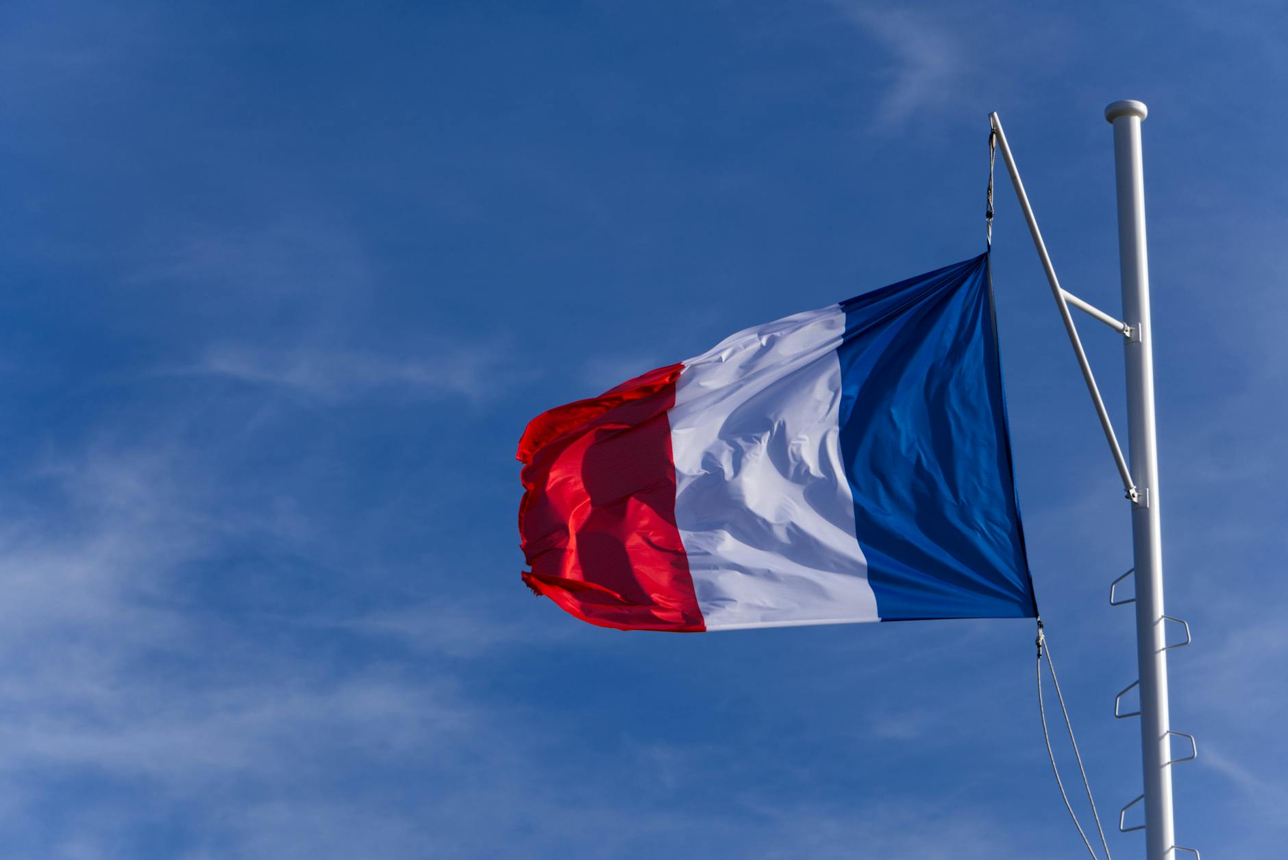flag of france under clear sky