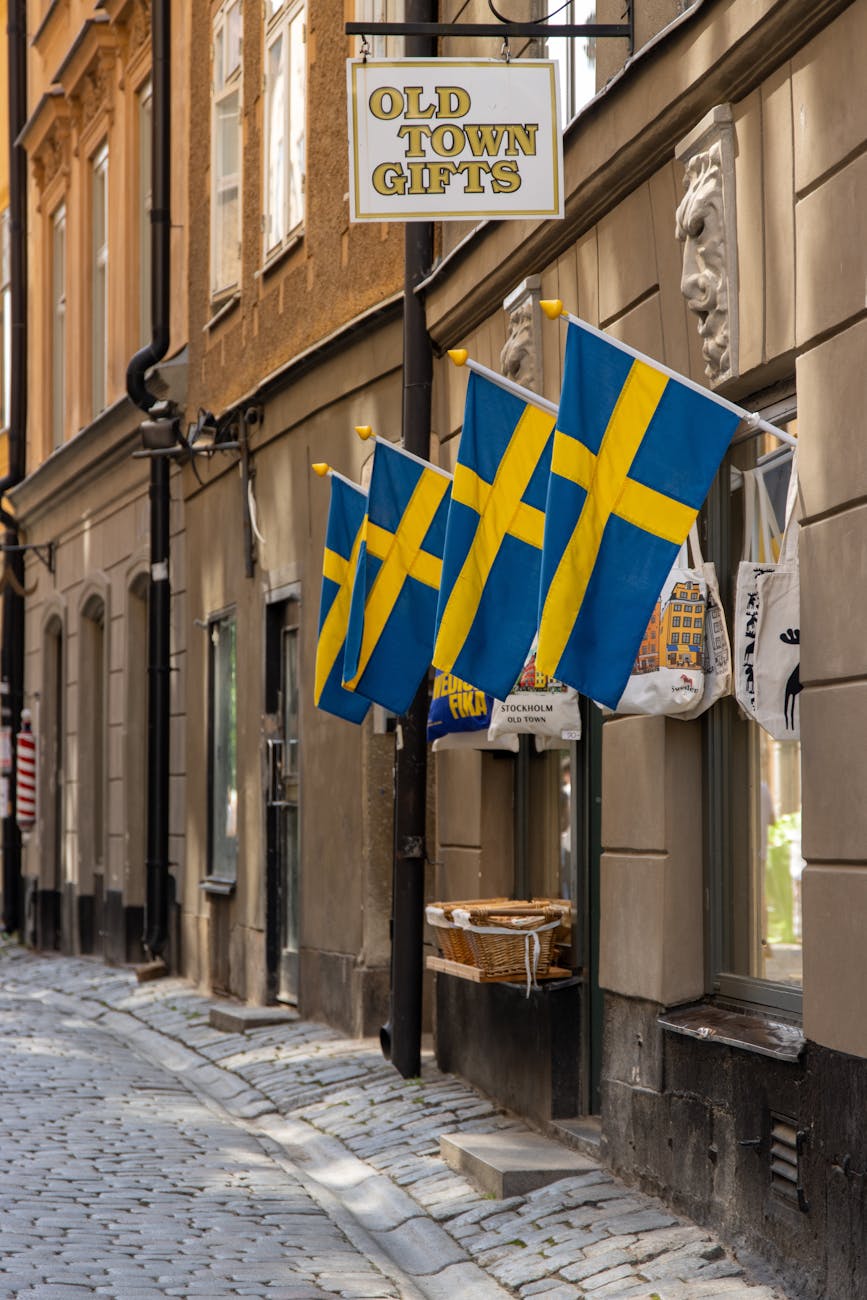 charming street in stockholm s old town