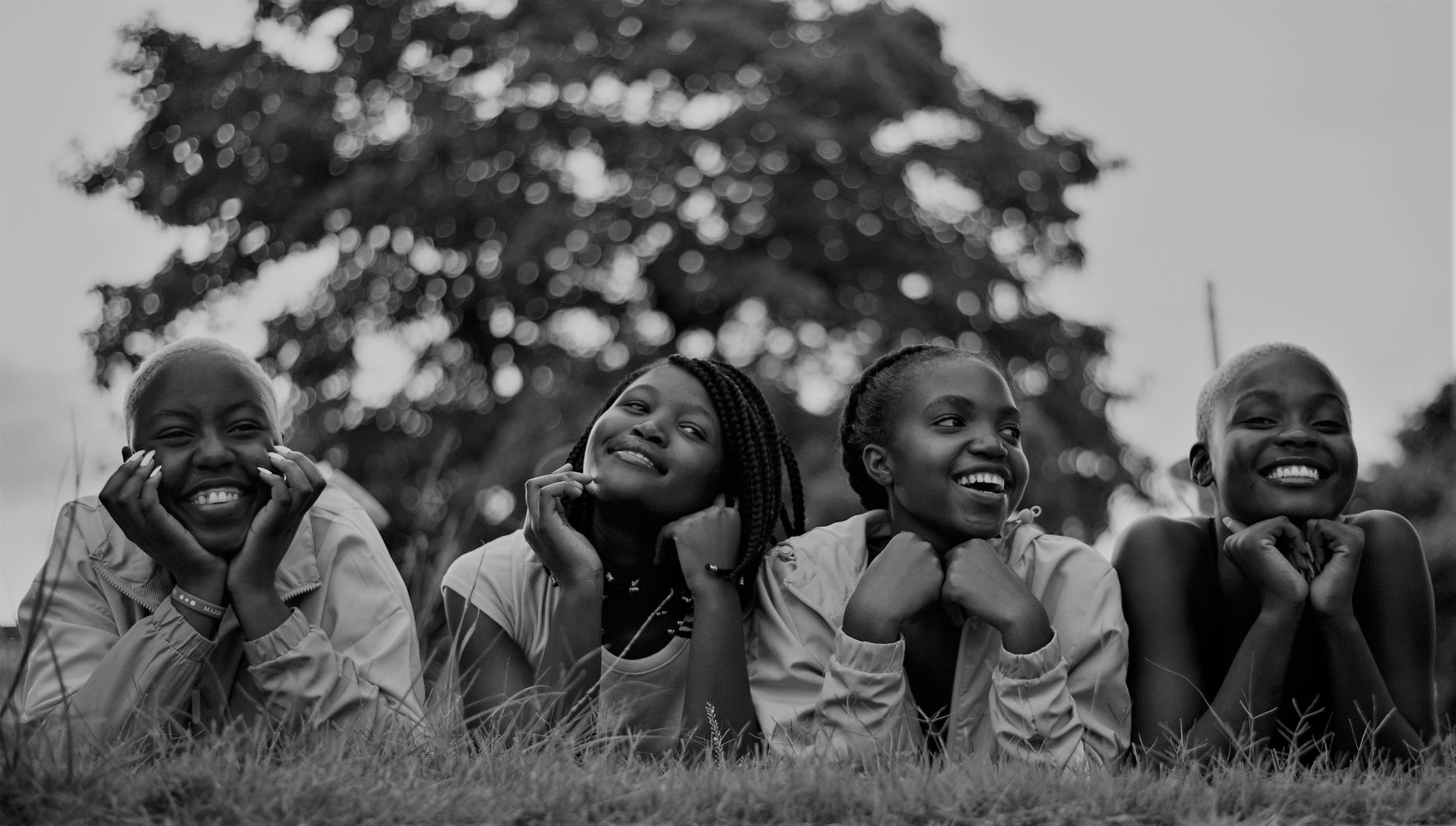 grayscale photo women