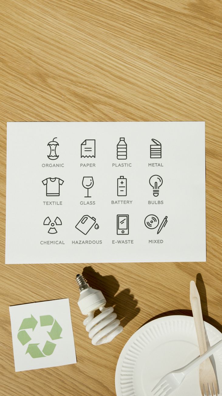 ecologic pictures on a paper